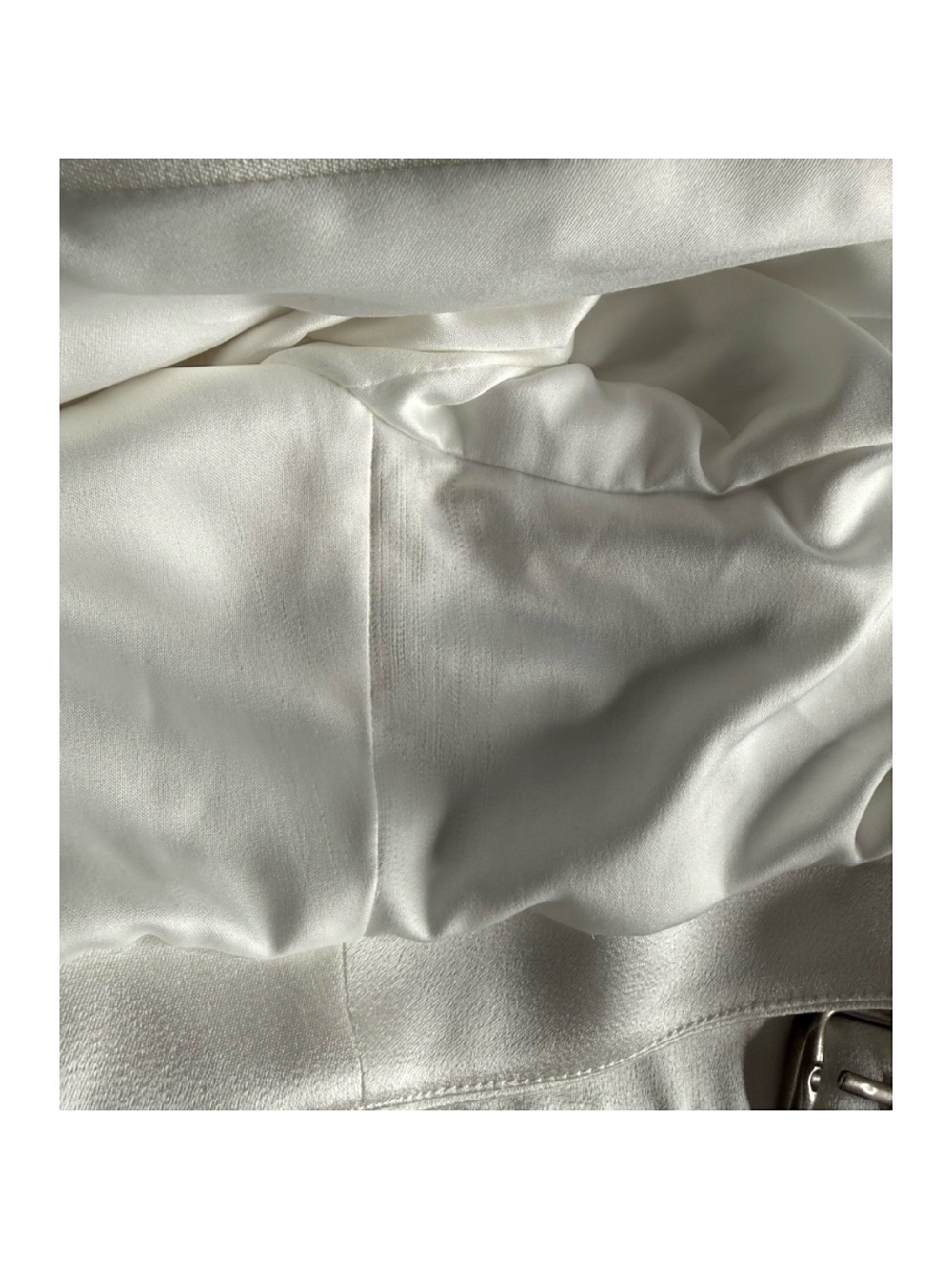Alice + Olivia Leone Off White Cropped Wrap Belted Buckle Blazer - Picture 11 of 16